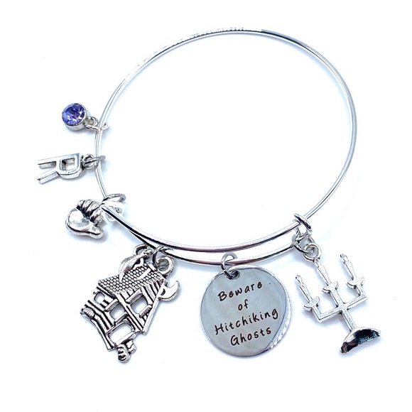 Beware Of The Hitchhiking Ghosts Charm Bracelet Halloween - Picture 5 of 6